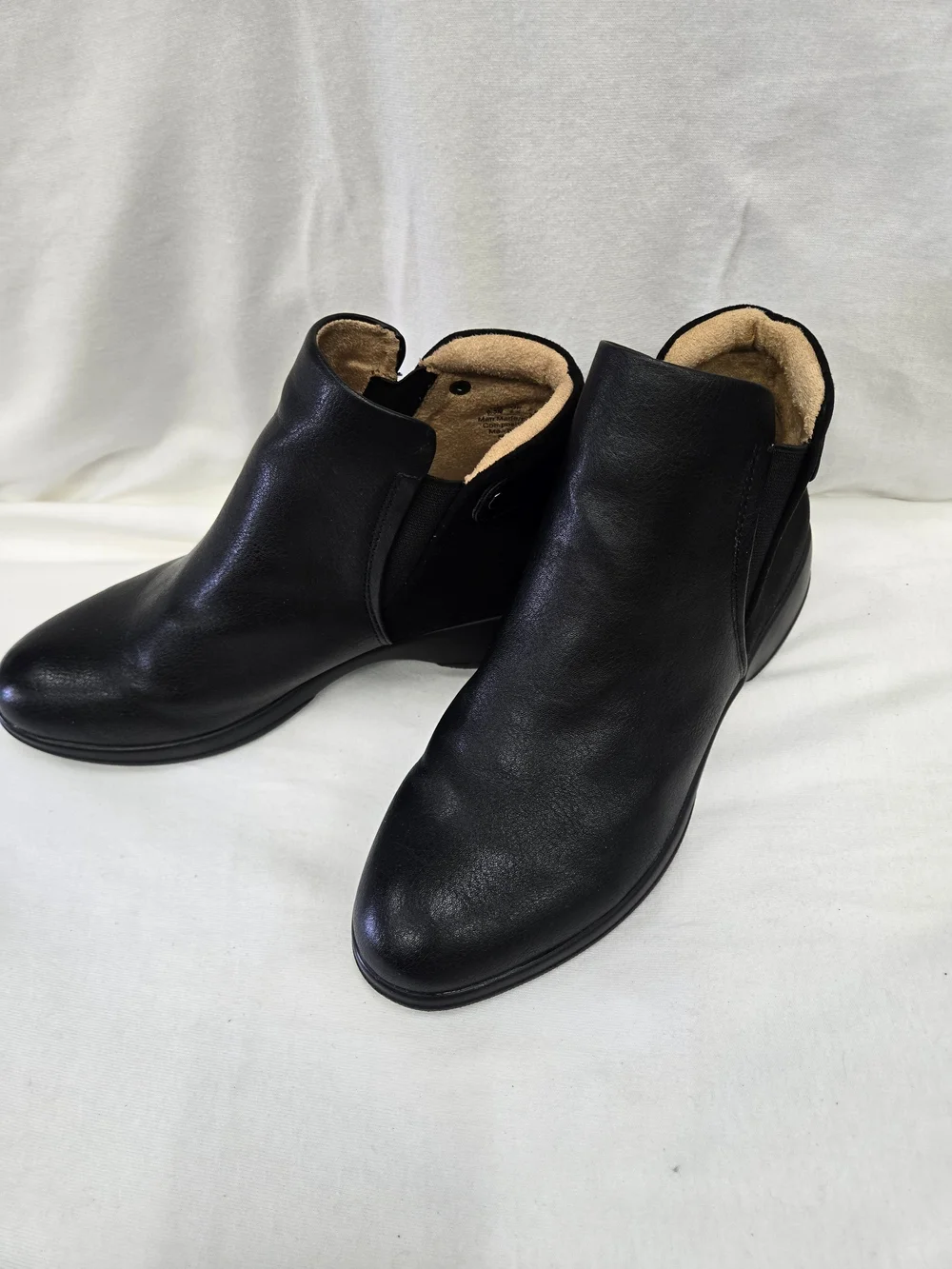 Naturalizer Black Leather & Suede Ankle Bootie